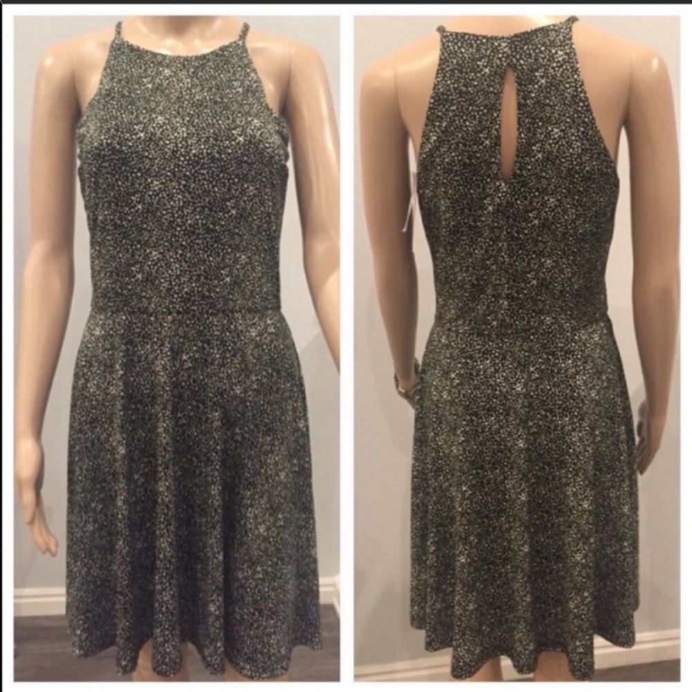 New AQUA dress with tags, black and white, size L